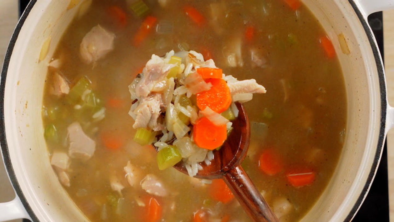 How to Make Martha Stewart's Chicken and Wild Rice Soup Recipe video