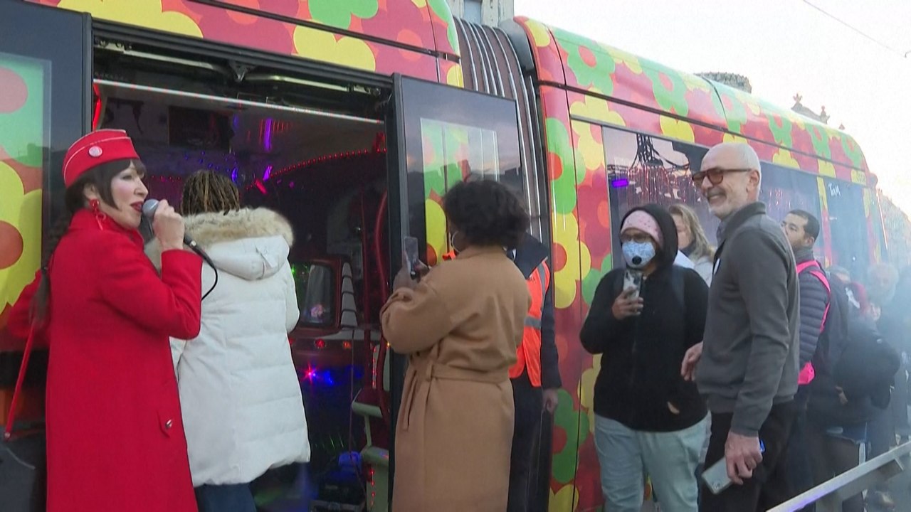 Disco tram et bonhommes ballons : Montpellier célèbre la gratuité de ses transports en commun