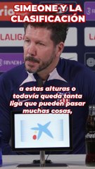 La preocupación de Simeone sobre la clasificación de LaLiga