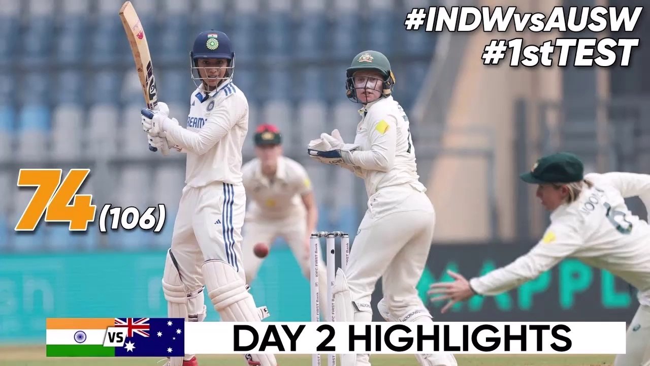 India Women vs Australia Women 1st Test Cricket Match Day 2 Highlights Cricket Highlights - icc test