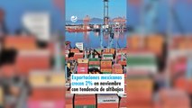 Exportaciones mexicanas crecen 2% en noviembre con tendencia de altibajos