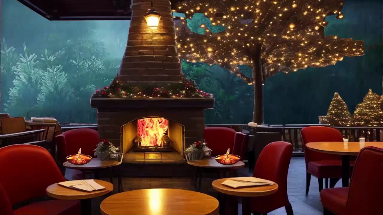 Christmas Fireplace & Relaxing Christmas Jazz Music   Fireplace Sounds for Work  Study & Sleep