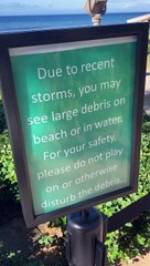 Boat Debris Washes Up On Beach