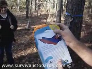 Setting up a hammock on a recent camping trip