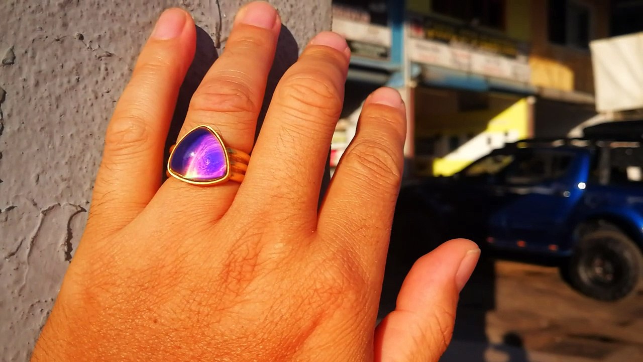 Lord of Lightning - Mood Ring - AAA Crystal Quartz - Sterling Silver 925 24k gold plated