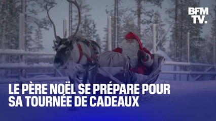Le Père Noël s’affaire aux derniers préparatifs avant sa tournée annuelle de distribution de cadeaux