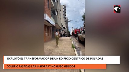 Explotó el transformador de un edificio céntrico de Posadas