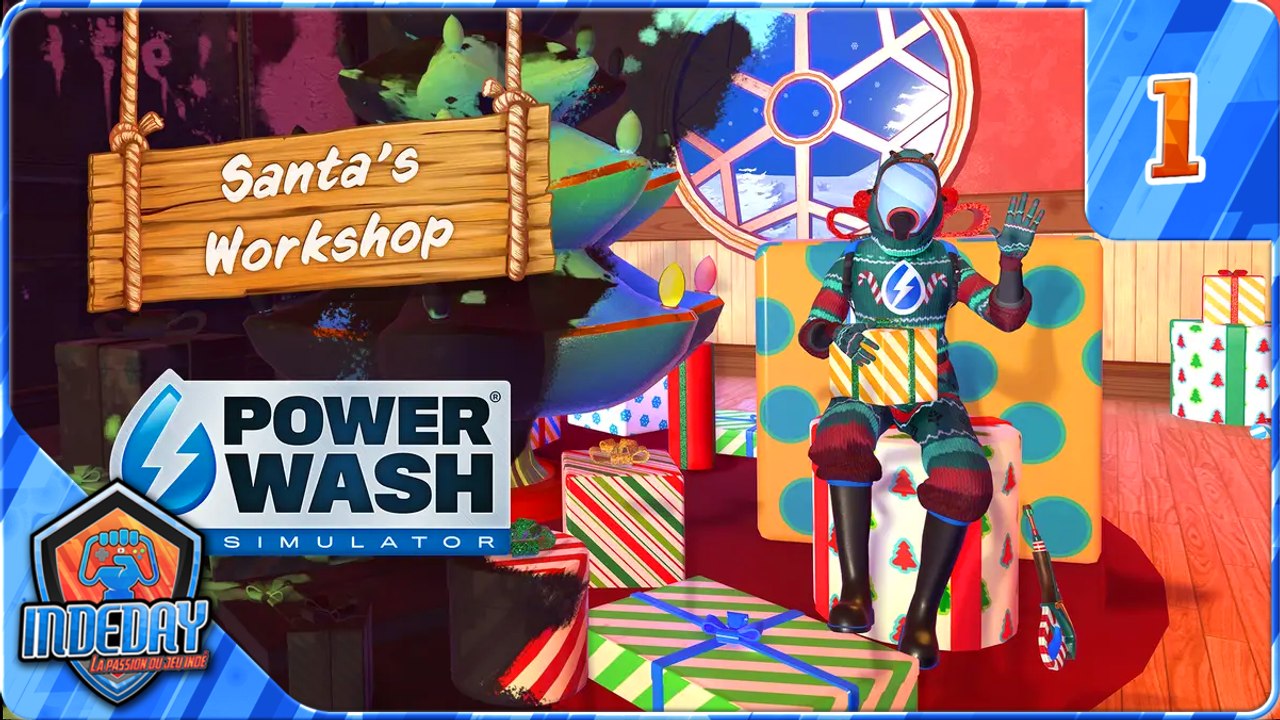 PowerWash Simulator - MISSION : Nettoyer l'atelier du Père Noël ! #Noël