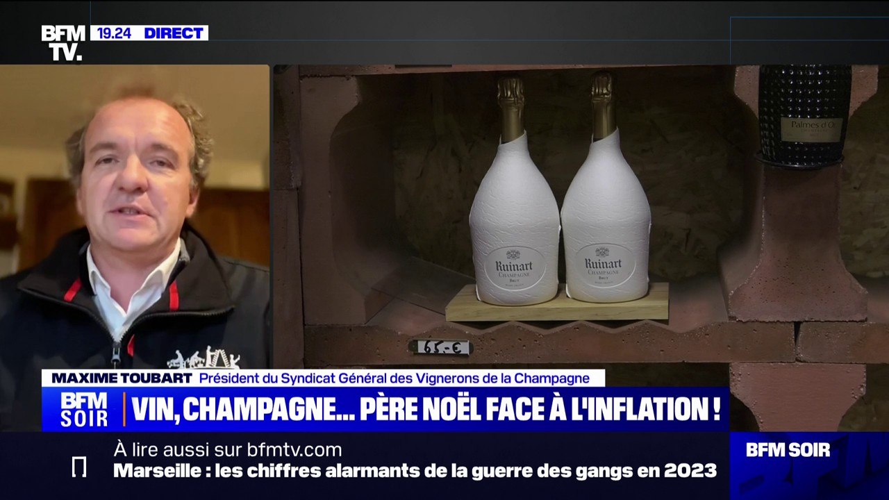 Noël/inflation: "Les vignerons et maisons de Champagne ont à cœur de continuer à vendre de belles bouteilles à leur juste prix", affirme Maxime Toubart (président du syndicat général des vignerons de la Champagne)