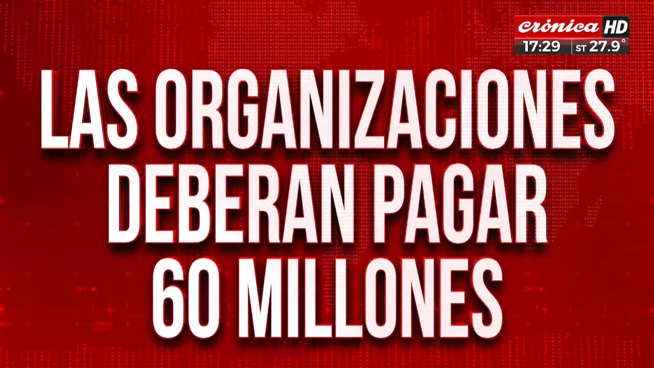 Las organizaciones que protestaron en el centro porteño deberán pagar $60 millones