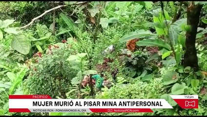 Una mujer murió tras pisar mina antipersonal en Chocó