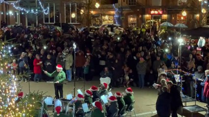 Crediton Town Band Carols in the Square 2023 Ding Dong Merrily on High Video by Alan Quick IMG_2526
