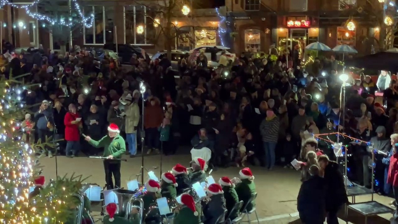 Crediton Town Band Carols in the Square 2023 Ding Dong Merrily on High Video by Alan Quick IMG_2526