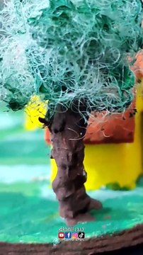 فن الديوراما _ مجسمات مصغرة لبيوت ريفية بحجم 5 سم مصنوعة من الكارتون حجم البيت 1 سم(720P_HD)