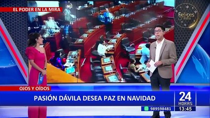 Pasión Dávila, congresista que agredió a su colega en el Pleno, envía "mensaje de paz" por navidad