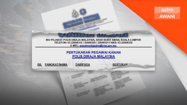 PDRM umum pertukaran 42 pegawai kanan