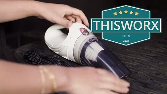 ThisWorx Car Vacuum Cleaner - Car Accessories - Small 12V High Power Handheld Portable Car Vacuum wAttachments 16 Ft Cord Bag - Detailing Kit Essentials for Travel RV Camper Automotive