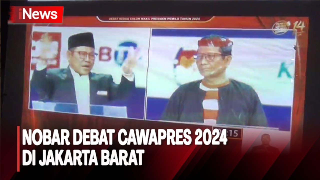 Potret Antusiasme  Warga Kampung Guji Jakbar Nobar Debat Cawapres Pemilu 2024