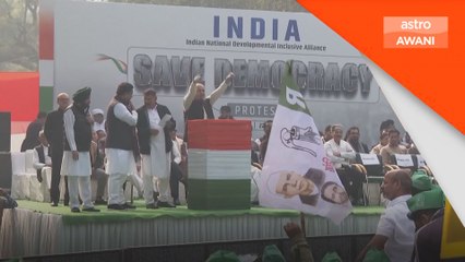 146 Ahli Parlimen pembangkang India digantung sidang, bantahan prodemokrasi tercetus