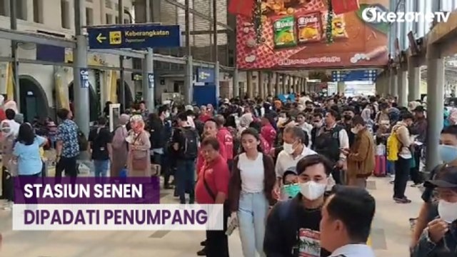 Puncak Arus Mudik Libur Nataru, Stasiun Pasar Senen Dipadati Penumpang