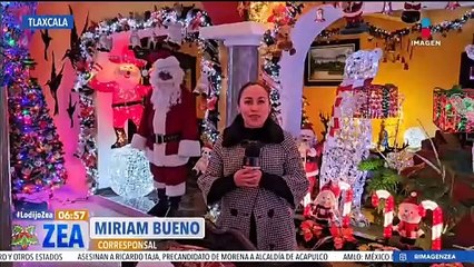 Familia convierte su casa en una viña navideña en Tlaxcala