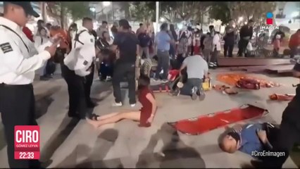 Colapsan gradas en Oaxaca previo al desfile de la Noche de Rábanos