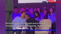 Viral Video Prabowo Tarik Kerah Jaket Menteri Bahlil saat Debat Cawapres Pemilu 2024