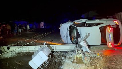 Condutor de Audi que derrubou poste no 14 de Novembro é detido pela GM