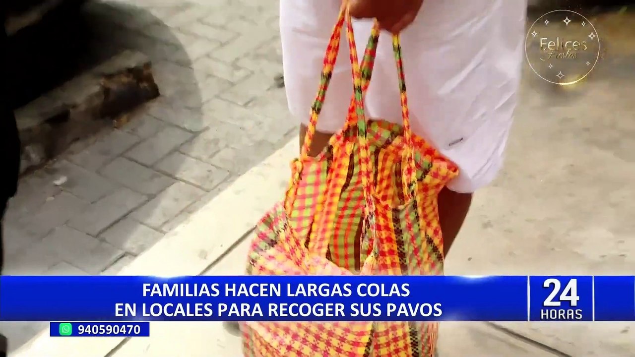 Largas colas en San Miguel para canjear vales de pavo y celebrar la Navidad en familia