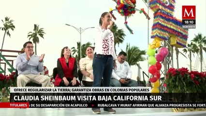 Claudia Sheinbaum refuerza compromisos en Baja California Sur durante su precampaña