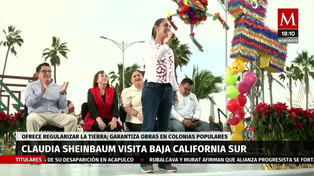 Claudia Sheinbaum refuerza compromisos en Baja California Sur durante su precampaña