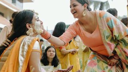 Newly wed Mukti Mohan shares new pictures of her Haldi ceremony