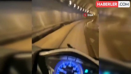 Maltepe Metro İstasyonunda Motokurye Tünel İçerisinde İlerledi