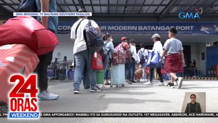 Mga pasahero sa Batangas Port at Port of Lucena, patuloy ang pagdagsa | 24 Oras Weekend