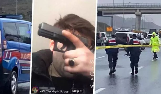 Kuzey Marmara Otoyolu'nda korku dolu anlar! TIR şoförünü rehin alıp canlı yayın açtı