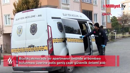 Büyükçekmece'de el bombası alarmı! Binanın önünde bulundu