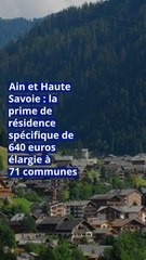 Ain et Haute Savoie : la prime de résidence spécifique de 640 euros élargie à 71 communes