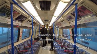 London Underground Piccadilly line - Hammersmith to Acton Town (fast)