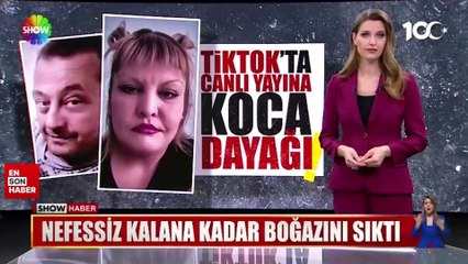 TikTok yayını yapan eşini canlı yayında dövdü