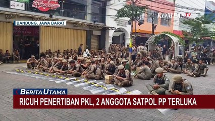Bentrok Penertiban PKL di Kawasan Dalem Kaum Bandung, 2 Petugas Satpol PP Terluka!