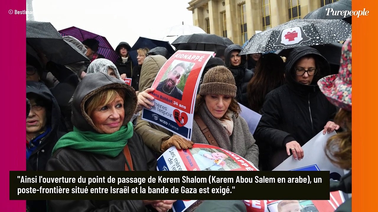 PHOTOS Claire Chazal et Anne Sinclair ensemble pour demander la libération des otages détenus par le Hamas