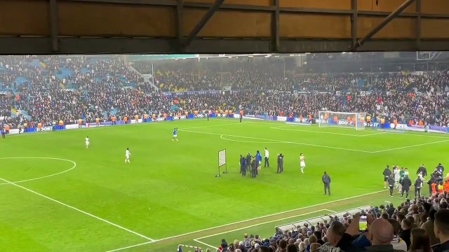 Georginio Rutter celebrates Leeds' 4-0 win vs Ipswich