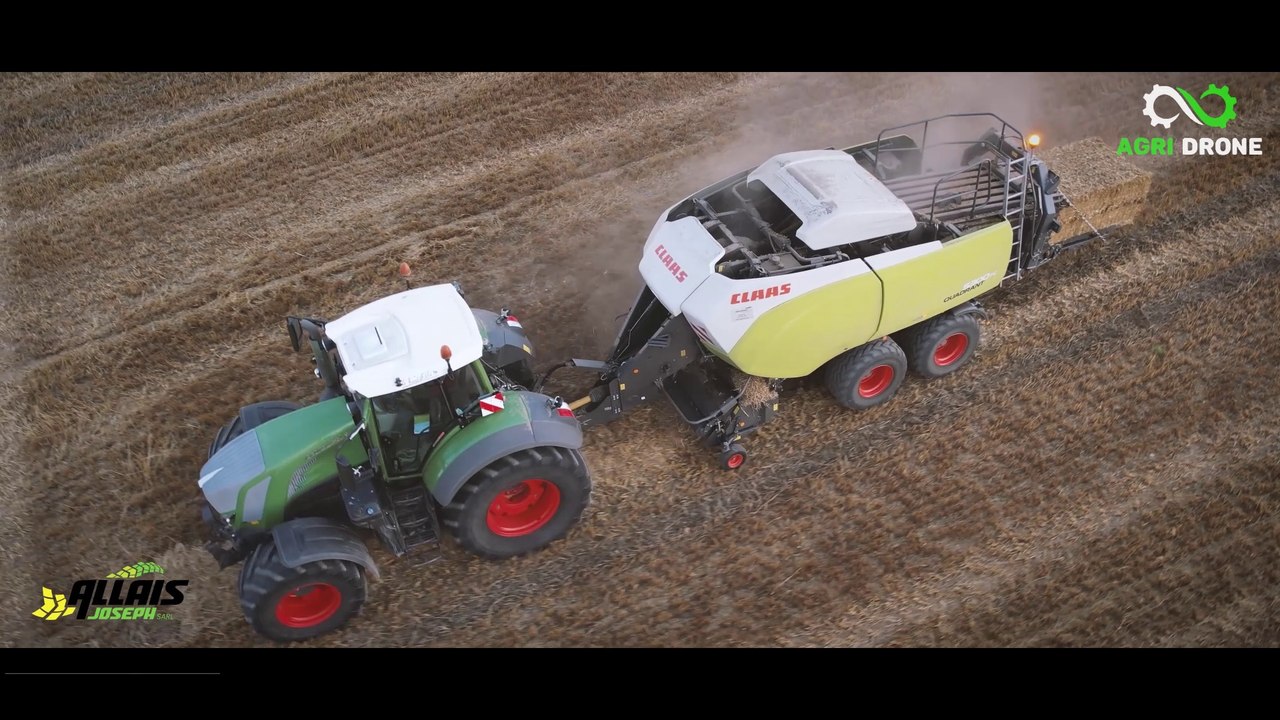 FENDT 828 & CLAAS QUADRANT 5300 AU PRESSAGE PAILLE 2022 - SARL ALLAIS