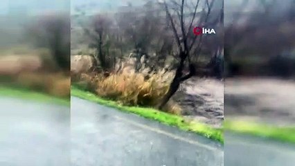 Şırnak’ta dereler taştı, yol çöktü