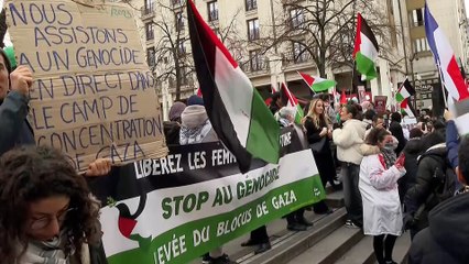مظاهرات بباريس تتضامن مع غزة وتدين العدوان الإسرائيلي