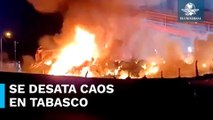 Balazos e incendios causan pánico en Tabasco; fue 