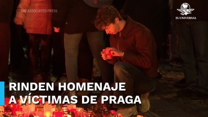 Así fue el homenaje a las 14 víctimas del tiroteo en Universidad de Praga