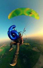 Paramotor Catches Sky Trash