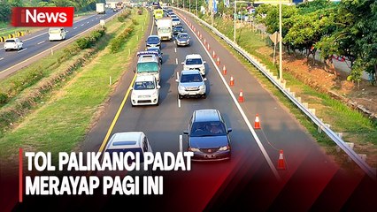 H-1 Jelang Perayaan Natal, Tol Palikanci Padat Merayap