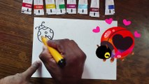 How to draw  ladybug color easy step by step for kids | draw miraculous | Coloring Page